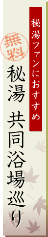 秘湯ファンにおすすめ無料秘湯共同浴場巡り