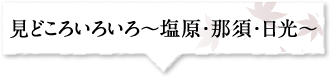 見どころいろいろ～塩原・那須・日光～